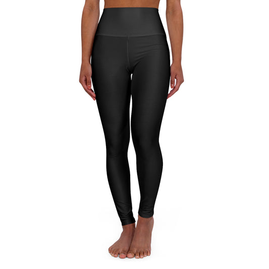 High Waisted Yoga Leggings | 4-Way Stretch & Flattering Fit - Black