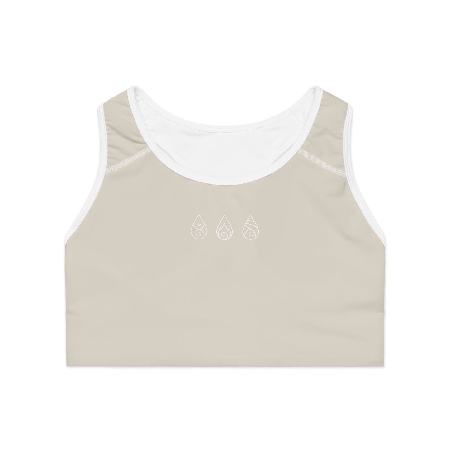Yoga Sports Bra | Breathable & Supportive Ayurvedic Activewear - Sand Beige