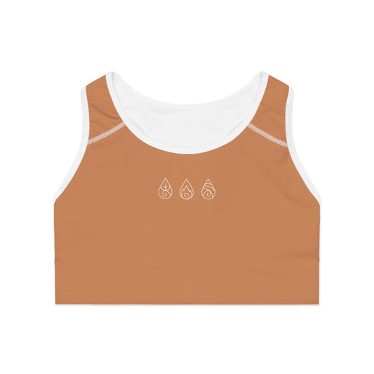 Yoga Sports Bra | Breathable & Supportive Ayurvedic Activewear - Terracota