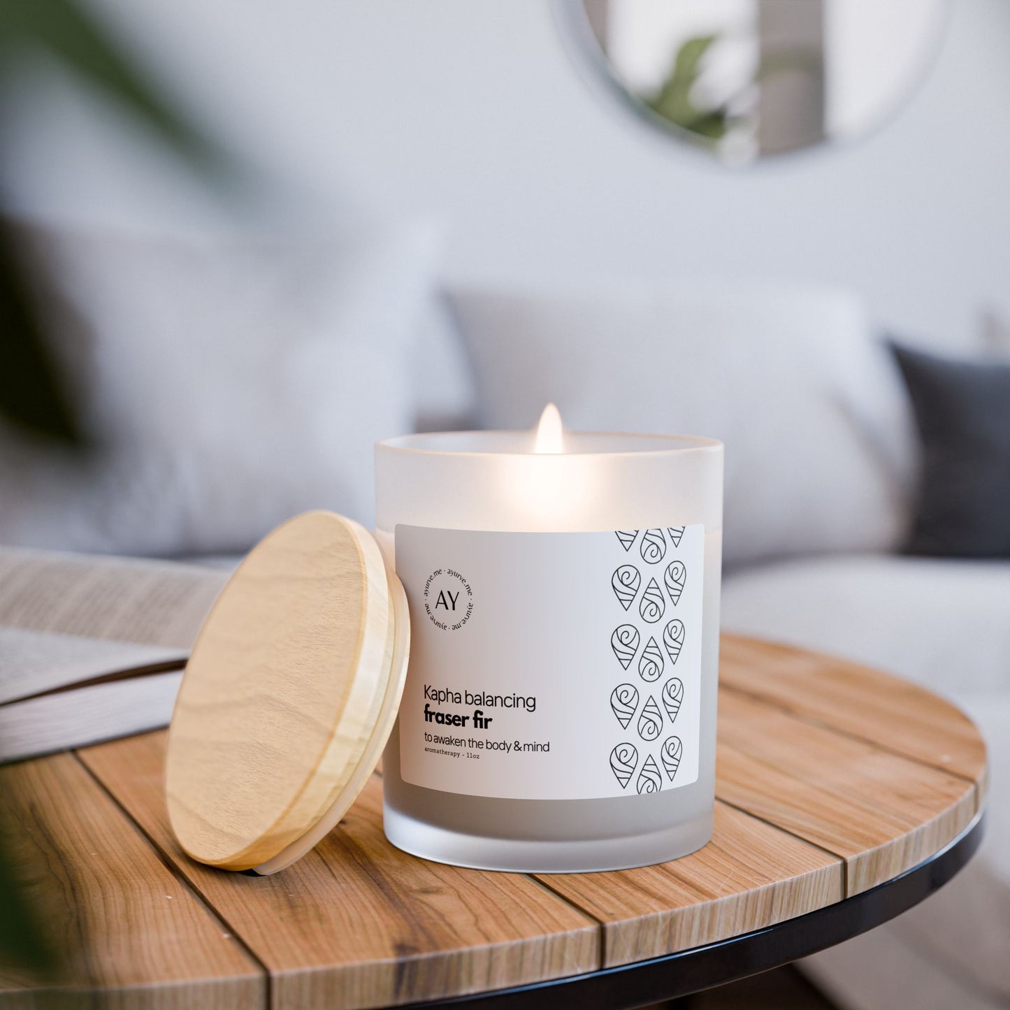 Fraser Fir Soy Candle – Mountain Air Kapha Balancing Forest Aromatherapy | 11oz