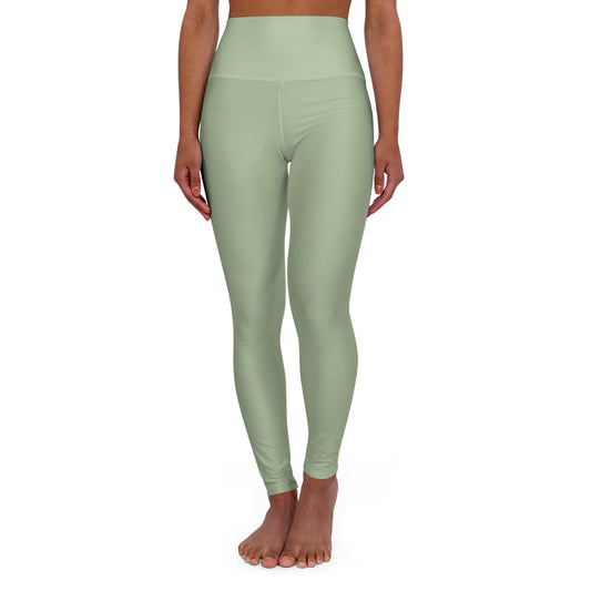 High Waisted Yoga Leggings | 4-Way Stretch & Flattering Fit - Sage Green
