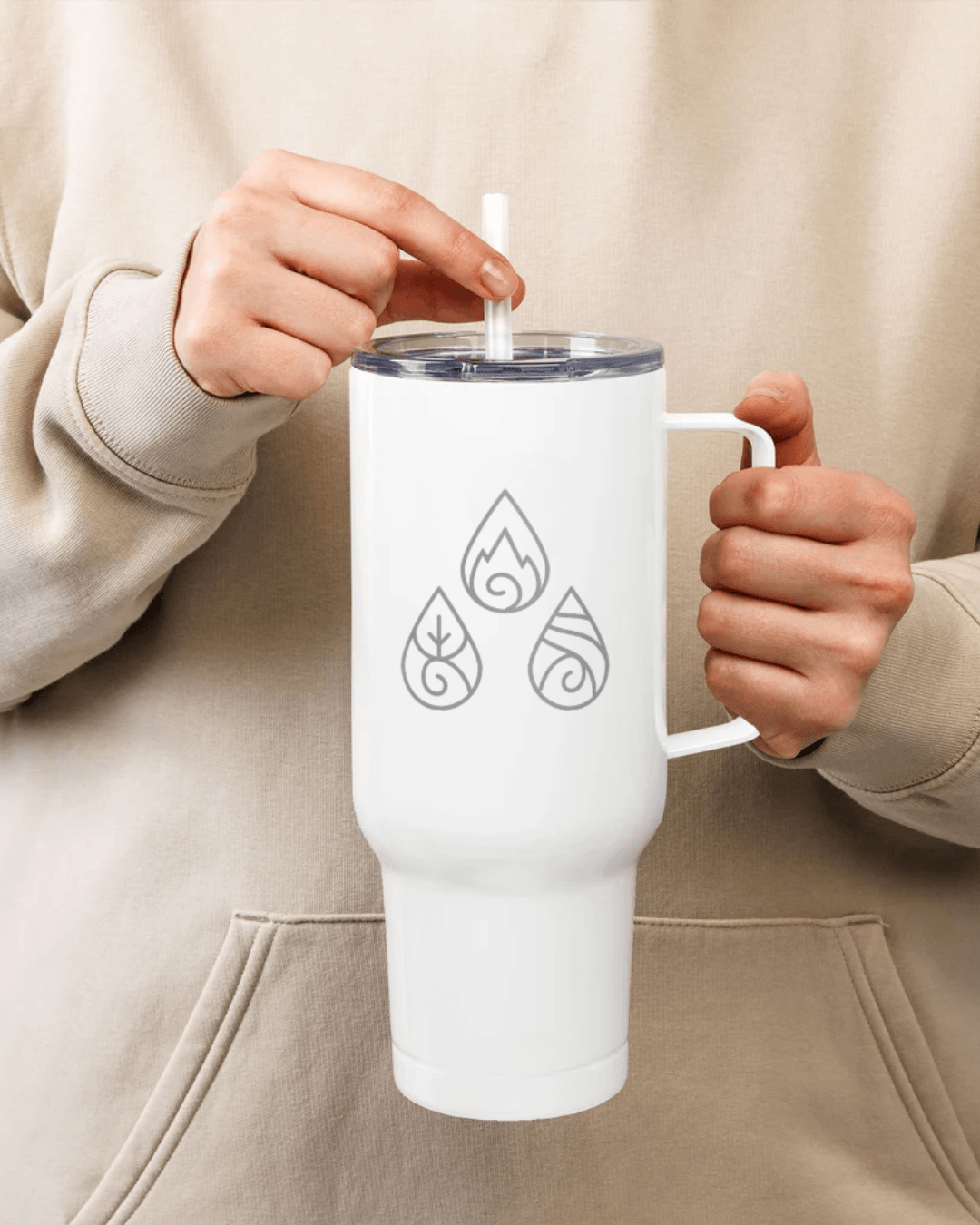 Insulated Tumbler with Lid and Straw for Hot & Cold Drinks | 40oz