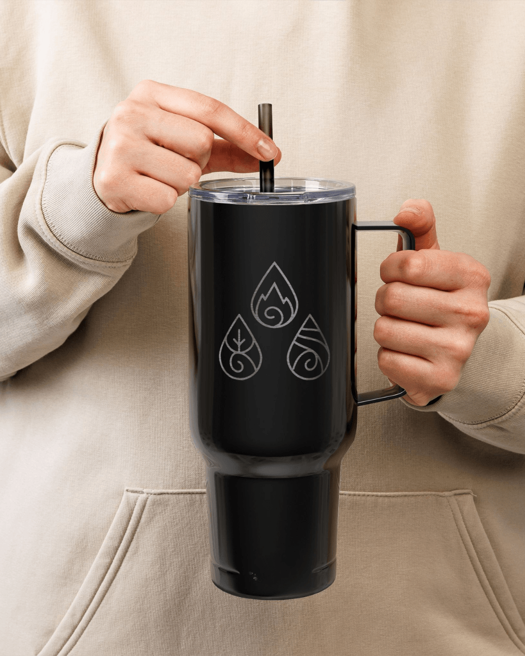 Insulated Tumbler with Lid and Straw for Hot & Cold Drinks | 40oz