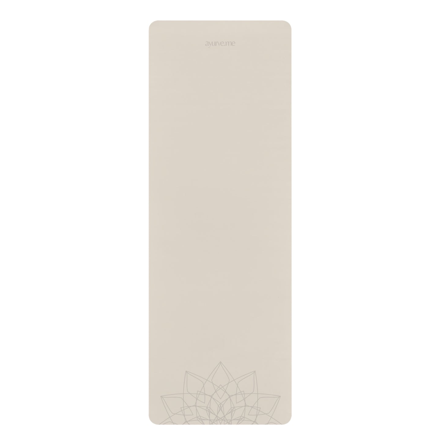 Rubber Yoga Mat – Eco‑Friendly, Non‑Slip (5 mm) | Sand Beige with Mandala Spiritual Design