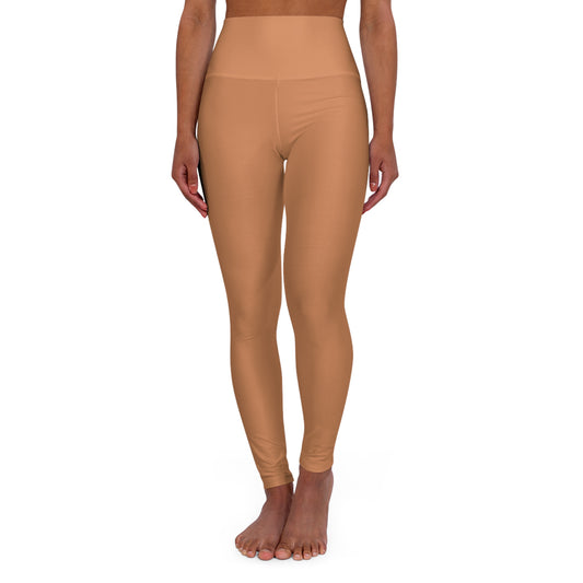 High Waisted Yoga Leggings | 4-Way Stretch & Flattering Fit - Terracota