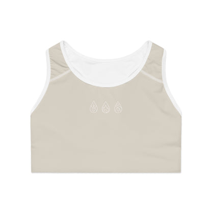 Yoga Sports Bra | Breathable & Supportive Ayurvedic Activewear - Sand Beige