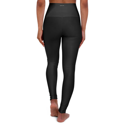 High Waisted Yoga Leggings | 4-Way Stretch & Flattering Fit - Black