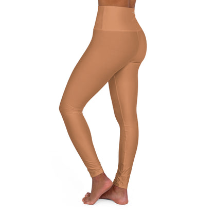 High Waisted Yoga Leggings | 4-Way Stretch & Flattering Fit - Terracota
