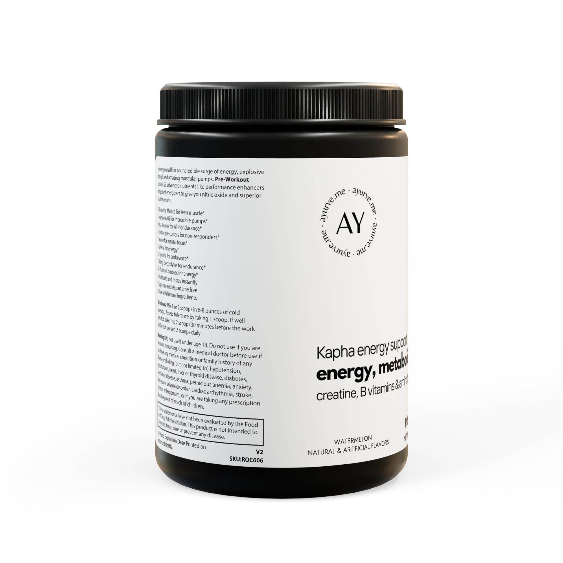 Pre-Workout | Creatine, B Vitamins & Amino Blend (Watermelon, 300g, 10.58oz) - ayurve.me