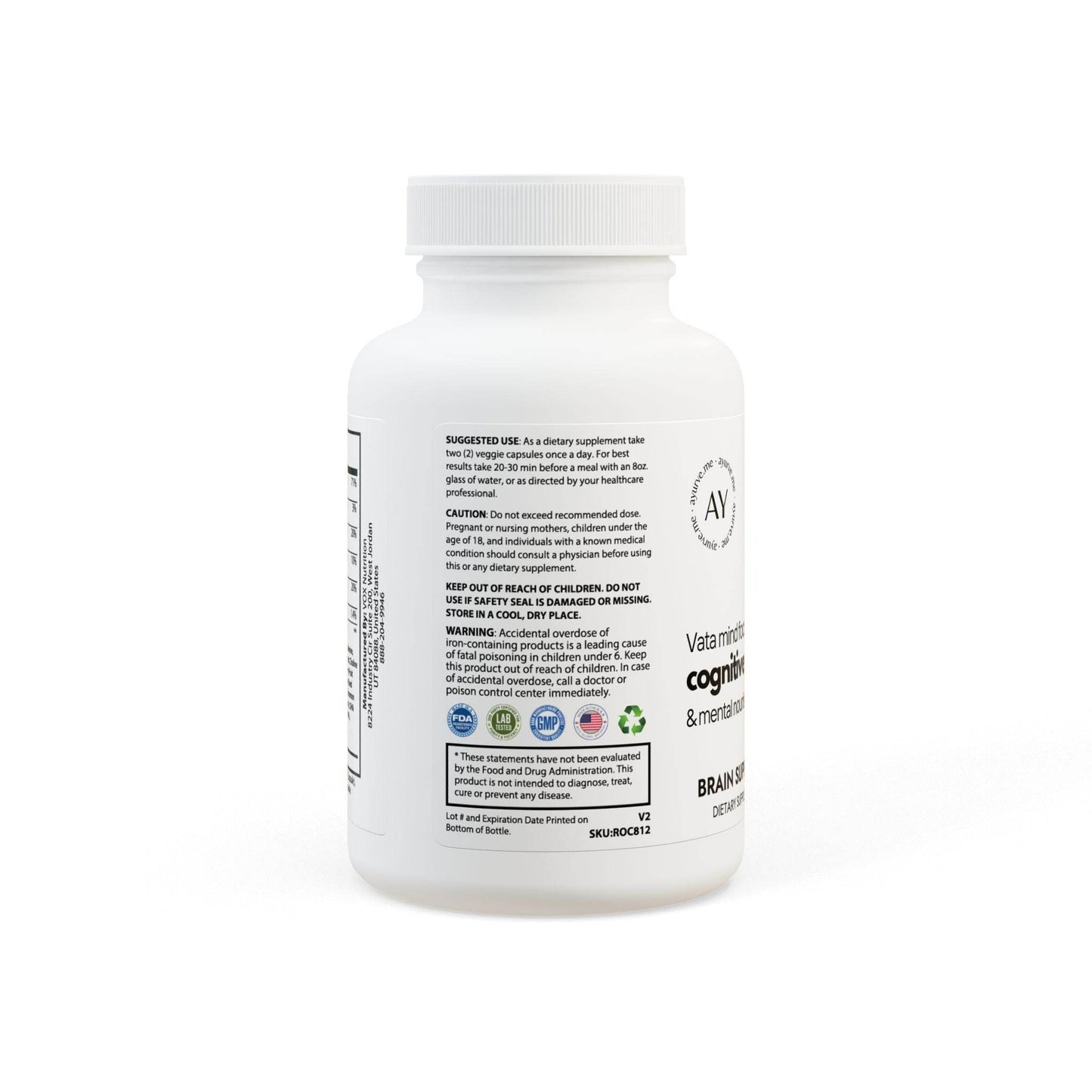 Brain Support Complex | Supplement (60 Capsules) - ayurve.me