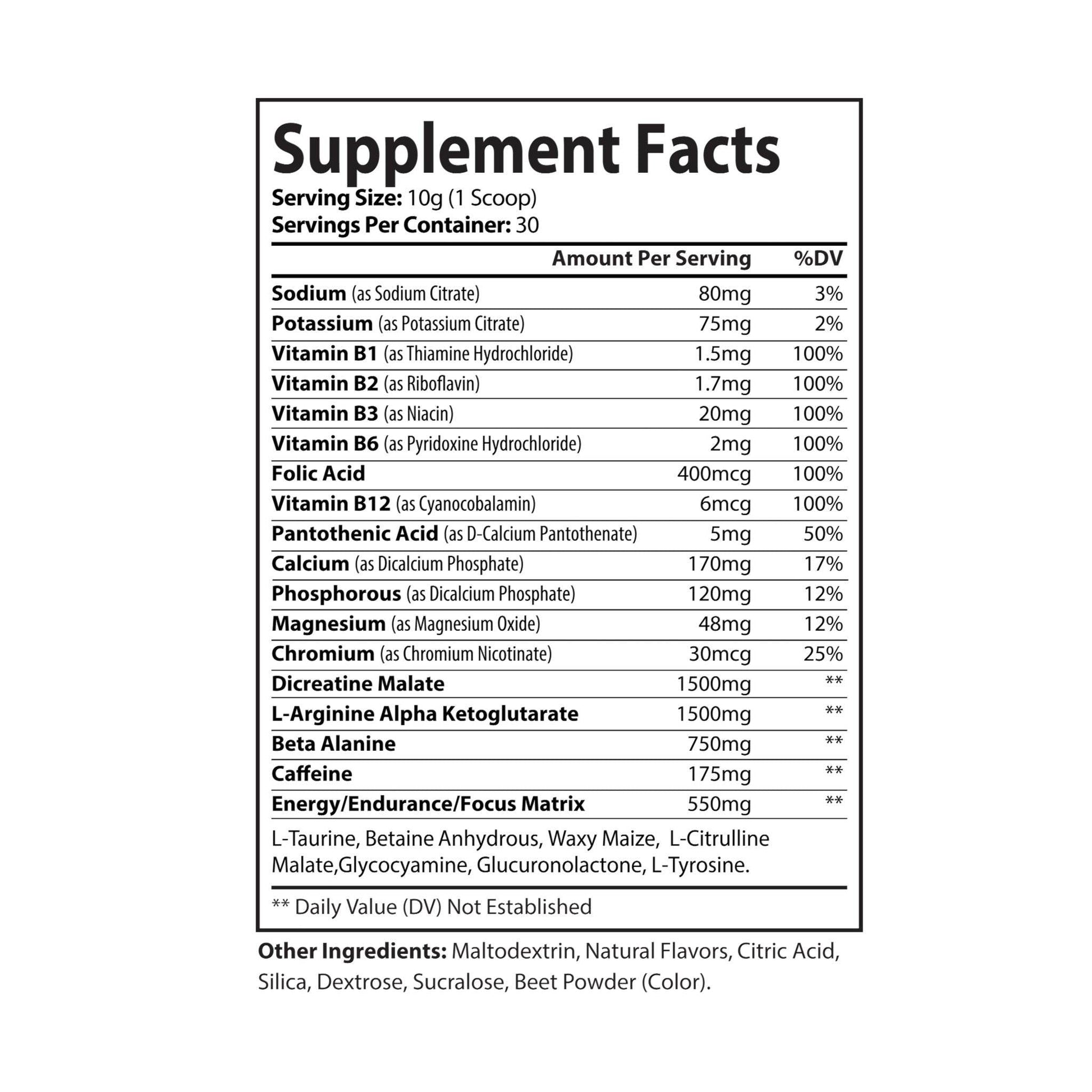 Pre-Workout | Creatine, B Vitamins & Amino Blend (Watermelon, 300g, 10.58oz) - ayurve.me