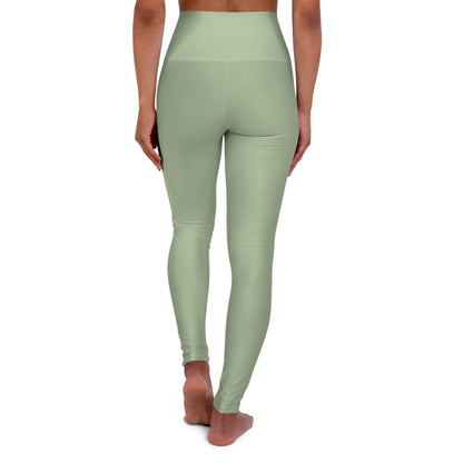 High Waisted Yoga Leggings | 4-Way Stretch & Flattering Fit - Sage Green