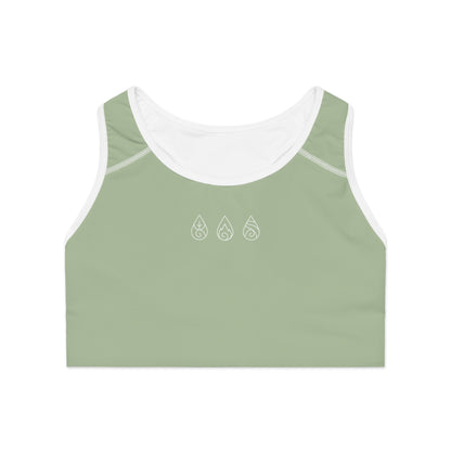 Yoga Sports Bra | Breathable & Supportive Ayurvedic Activewear - Sage Green