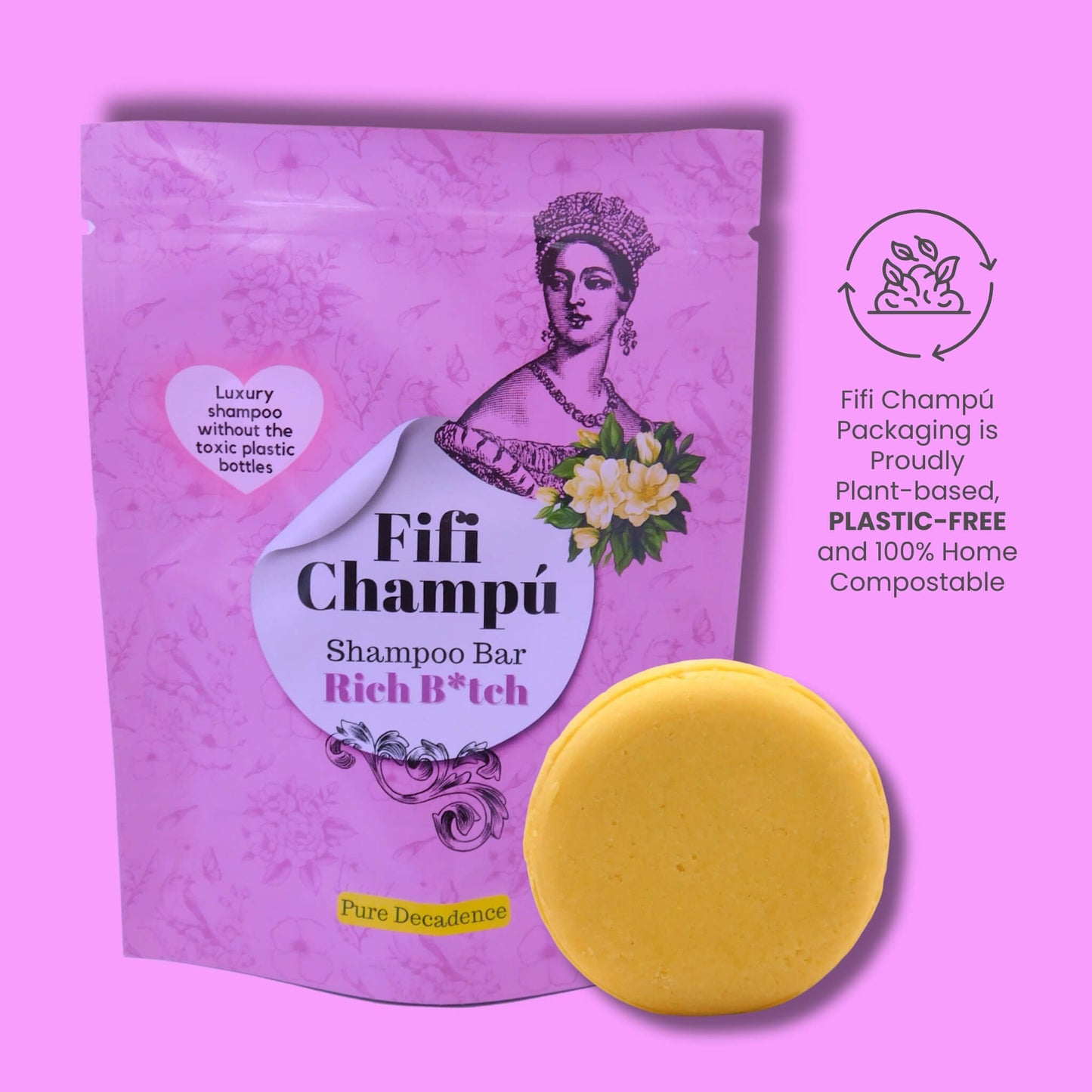 Barra de champú Rich B*tch: Reparación profunda e hidratación de lujo